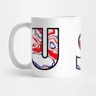 USA RED White And Blue Mug